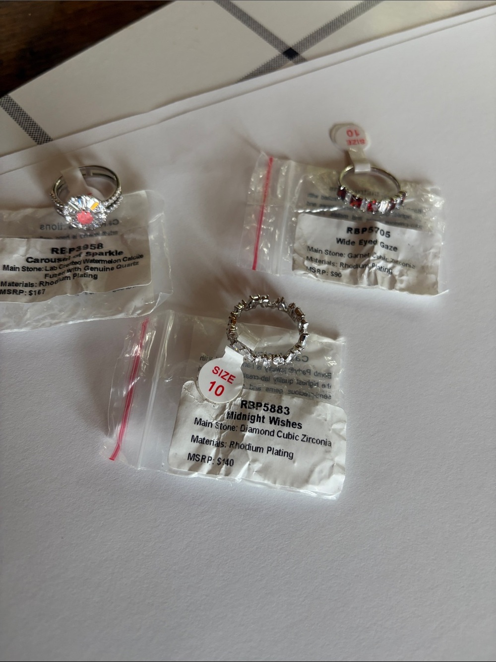 Size 10 BP rings - Set of 3